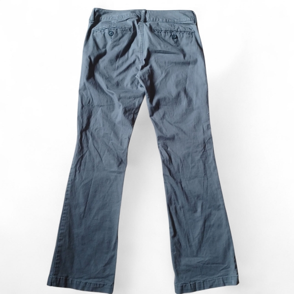 American Eagle Womens Kick Boot Pants 4 Short Charcoal Gray Stretch Chino Casual - Picture 3 of 10
